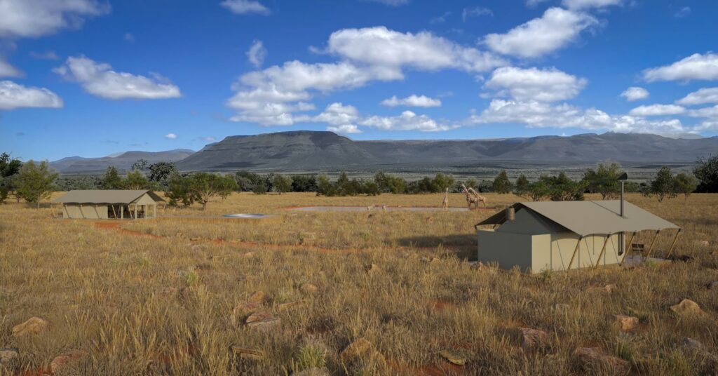 A render of Samara Karoo Plains Camp